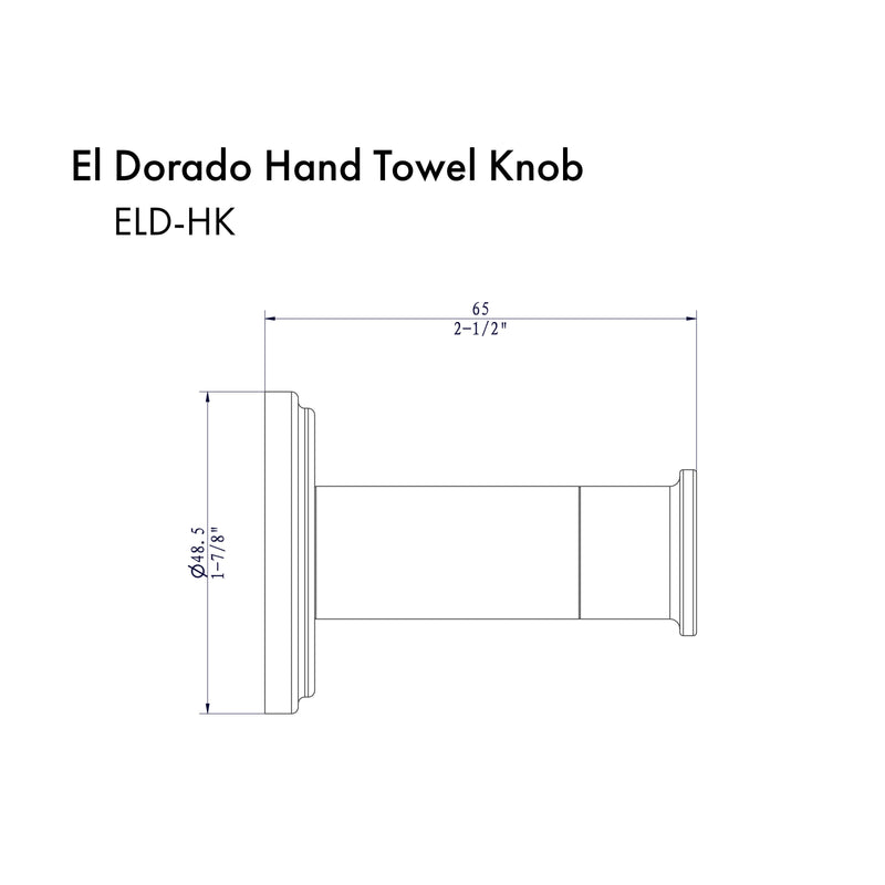 ZLINE El Dorado Towel Hook with color options (ELD-HK)