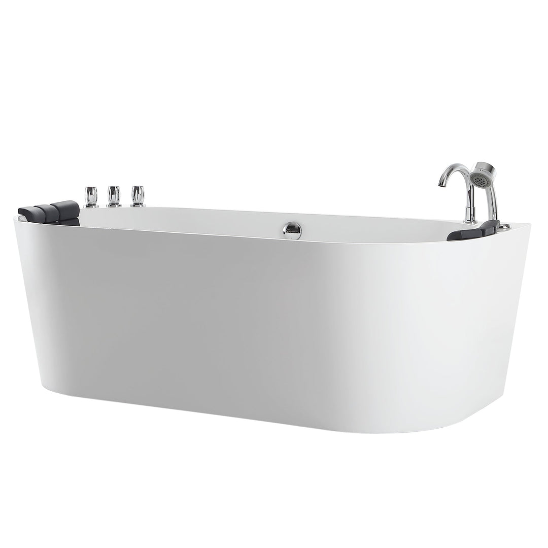 Empava 59 in. Whirlpool Acrylic Alcove Bathtub - EMPV-59AIS06