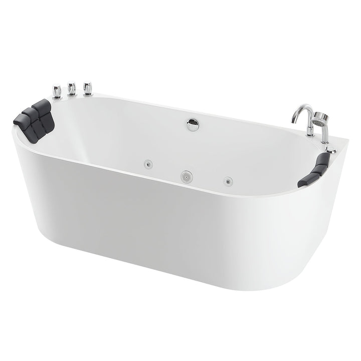 Empava 59 in. Whirlpool Acrylic Alcove Bathtub - EMPV-59AIS06