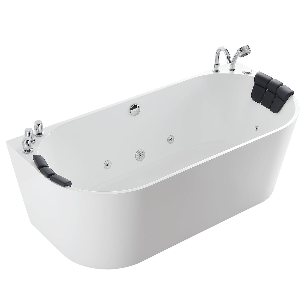 Empava 59 in. Whirlpool Acrylic Alcove Bathtub - EMPV-59AIS06