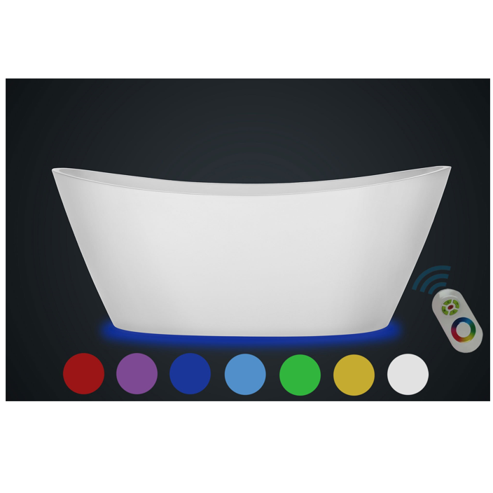 Empava 59 in. Freestanding Soaking Bathtub with Lighted - EMPV-59FT1518LED
