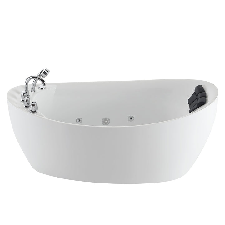 Empava 67 in. Whirlpool Freestanding Acrylic Bathtub - EMPV-67AIS02