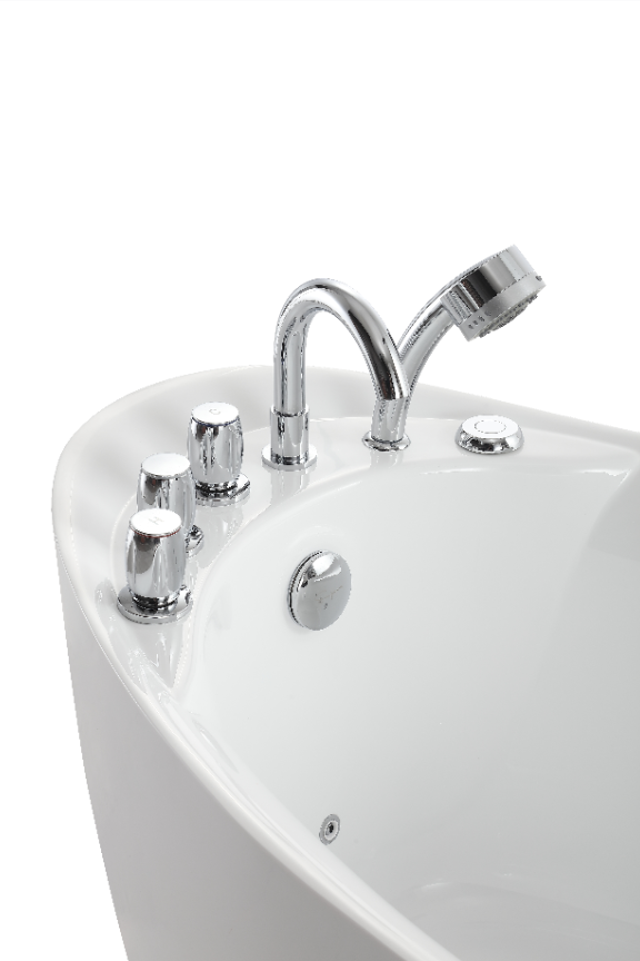 Empava 67 in. Whirlpool Freestanding Acrylic Bathtub - EMPV-67AIS02