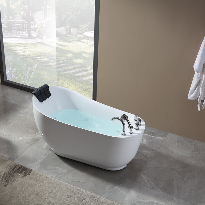 Empava 67 in. Whirlpool Freestanding Acrylic Bathtub - EMPV-67AIS05