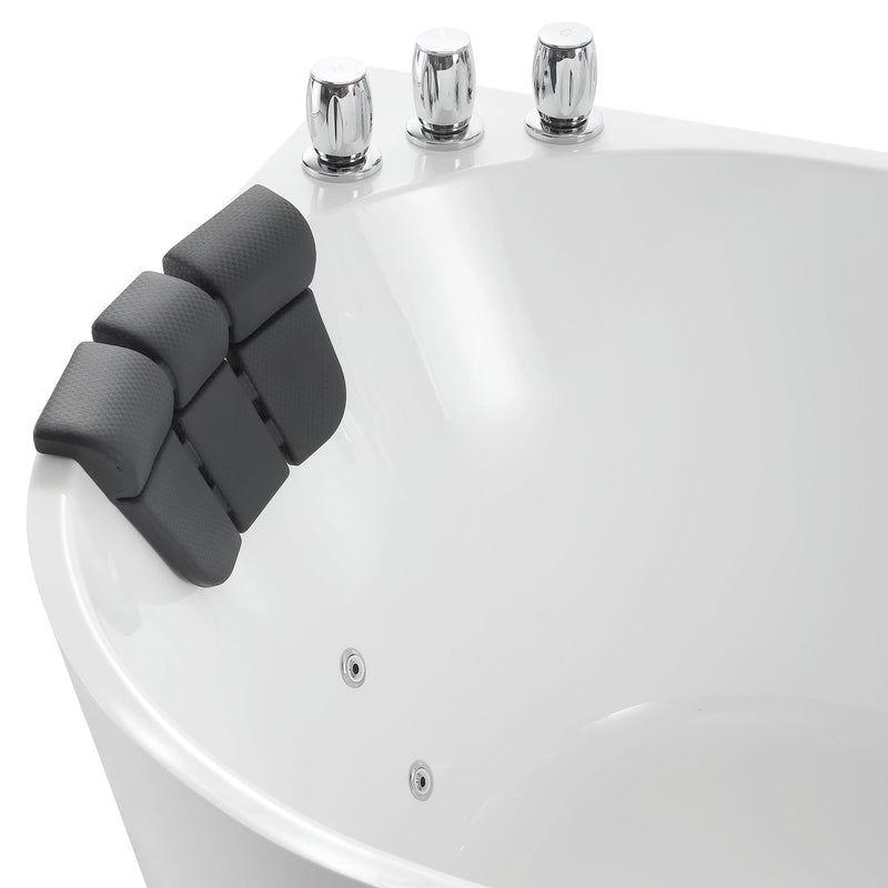 Empava 67 in. Whirlpool Freestanding Acrylic Bathtub - EMPV-67AIS07