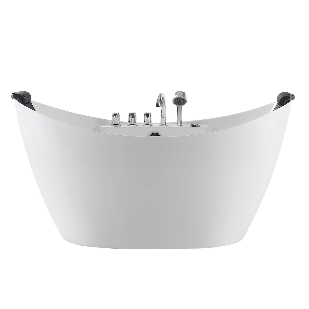 Empava 67 in. Whirlpool Freestanding Acrylic Bathtub - EMPV-67AIS10