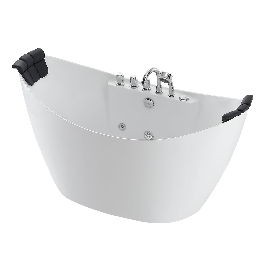 Empava 67 in. Whirlpool Freestanding Acrylic Bathtub - EMPV-67AIS10