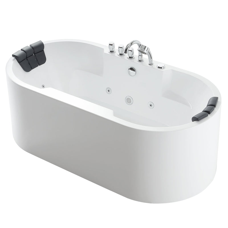 Empava 67 in. Whirlpool Acrylic Freestanding Bathtub - EMPV-67AIS17