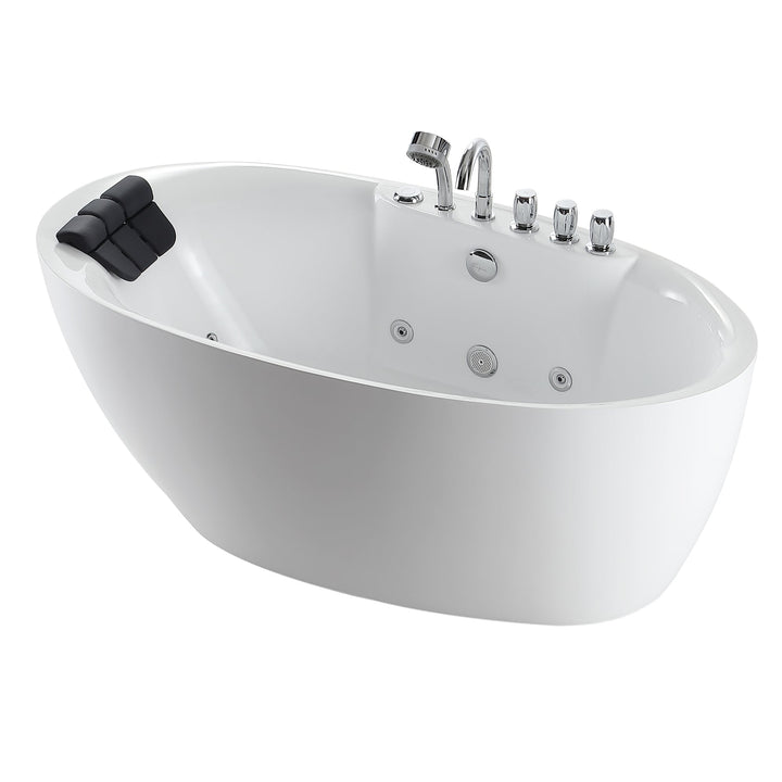 Empava 71 in. Whirlpool Freestanding Acrylic Bathtub - EMPV-71AIS14