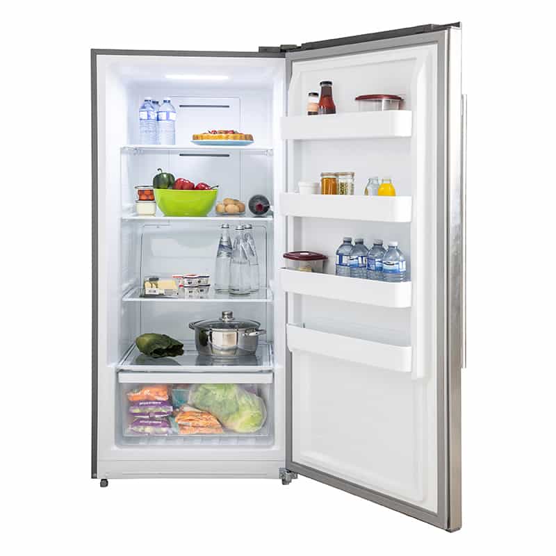 Forno 28 Inch Rizzuto 13.8 cu.ft. Pro-Style Dual Combination Refrigerator & Freezer with 4-Inch Grill Trim Kit in Stainless Steel (FFFFD1933-32RS)