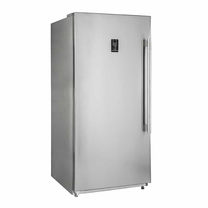 Forno 28 Inch Rizzuto 13.8 cu.ft. Pro-Style Dual Combination Refrigerator & Freezer with 4-Inch Grill Trim Kit in Stainless Steel (FFFFD1933-32LS)