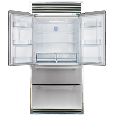 Forno 36 in. 19.3 cu.ft. French Door Refrigerator in Stainless Steel with Grill, FFRBI1820-40SG