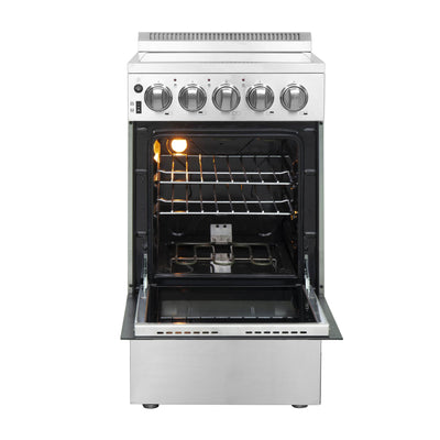 Forno 20 Inch Pallerano Electric Range with 4 Burners in Stainless Steel (FFSEL6052-20)