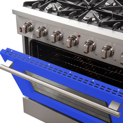 Forno 36 Inch Galiano Gas Burner / Gas Oven in Stainless Steel 6 Italian Burners (FFSGS6244-36)