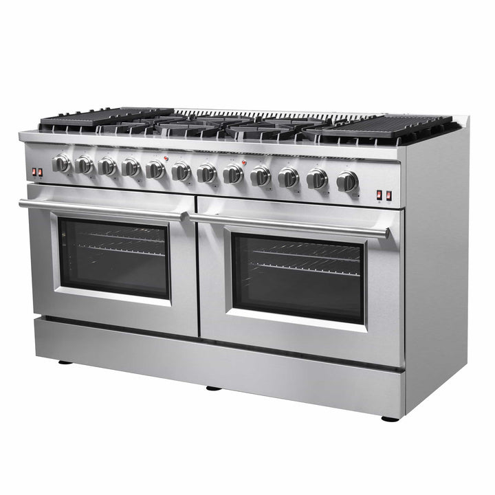 Forno Galiano 60 Inch Gas Range with 10 Burners in Stainless Steel (FFSGS6244-60)