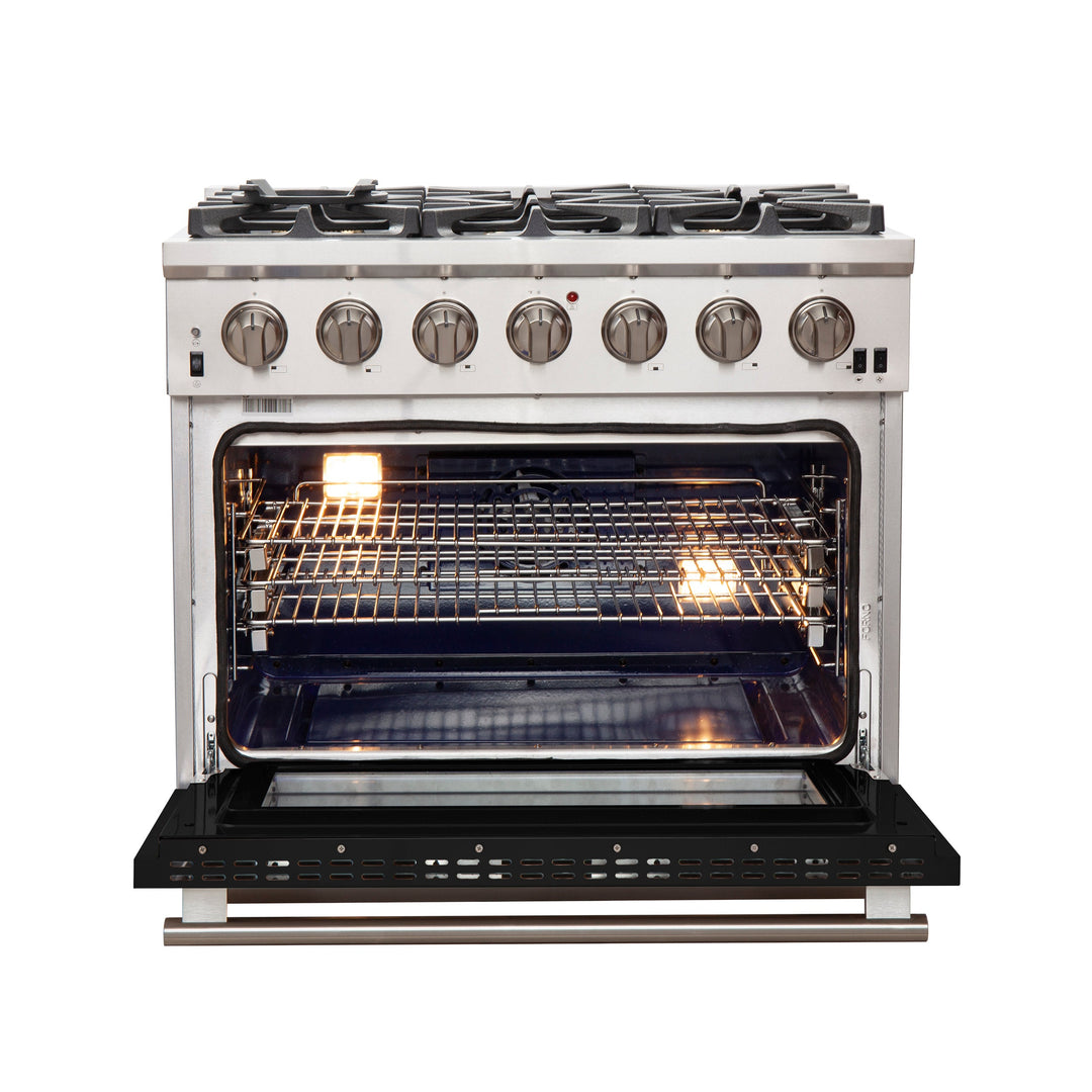 Forno 36 Inch Pro Series Capriasca Gas Burner / Gas Oven in Stainless Steel 6 Italian Burners (FFSGS6260-36)