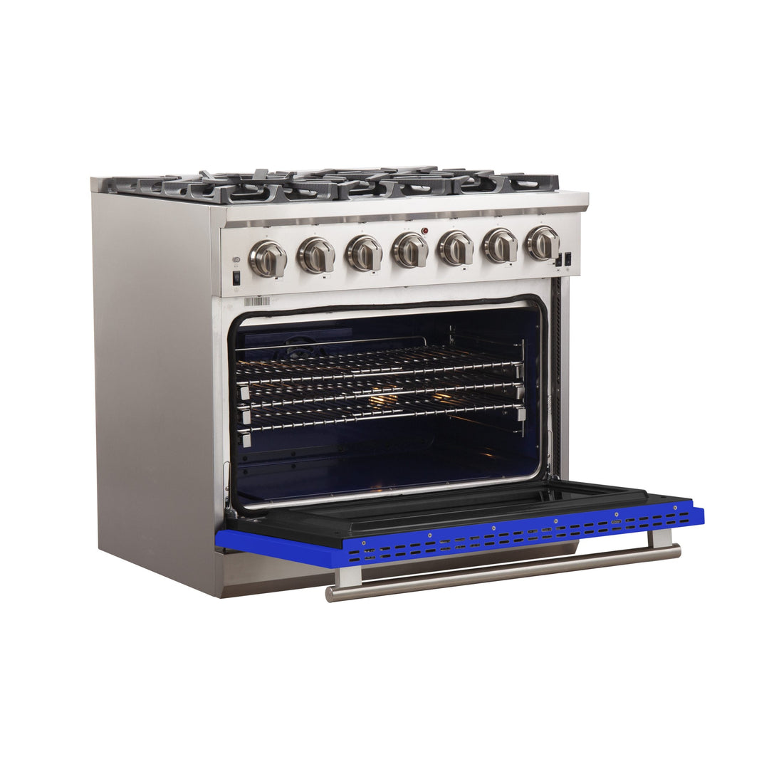 Forno 36 Inch Pro Series Capriasca Gas Burner / Gas Oven in Stainless Steel 6 Italian Burners (FFSGS6260-36)