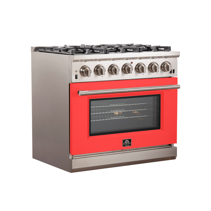 Forno 36 Inch Pro Series Capriasca Gas Burner / Gas Oven in Stainless Steel 6 Italian Burners (FFSGS6260-36)