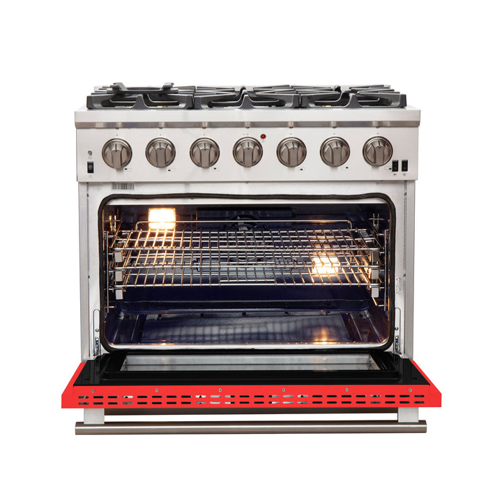 Forno 36 Inch Pro Series Capriasca Gas Burner / Gas Oven in Stainless Steel 6 Italian Burners (FFSGS6260-36)