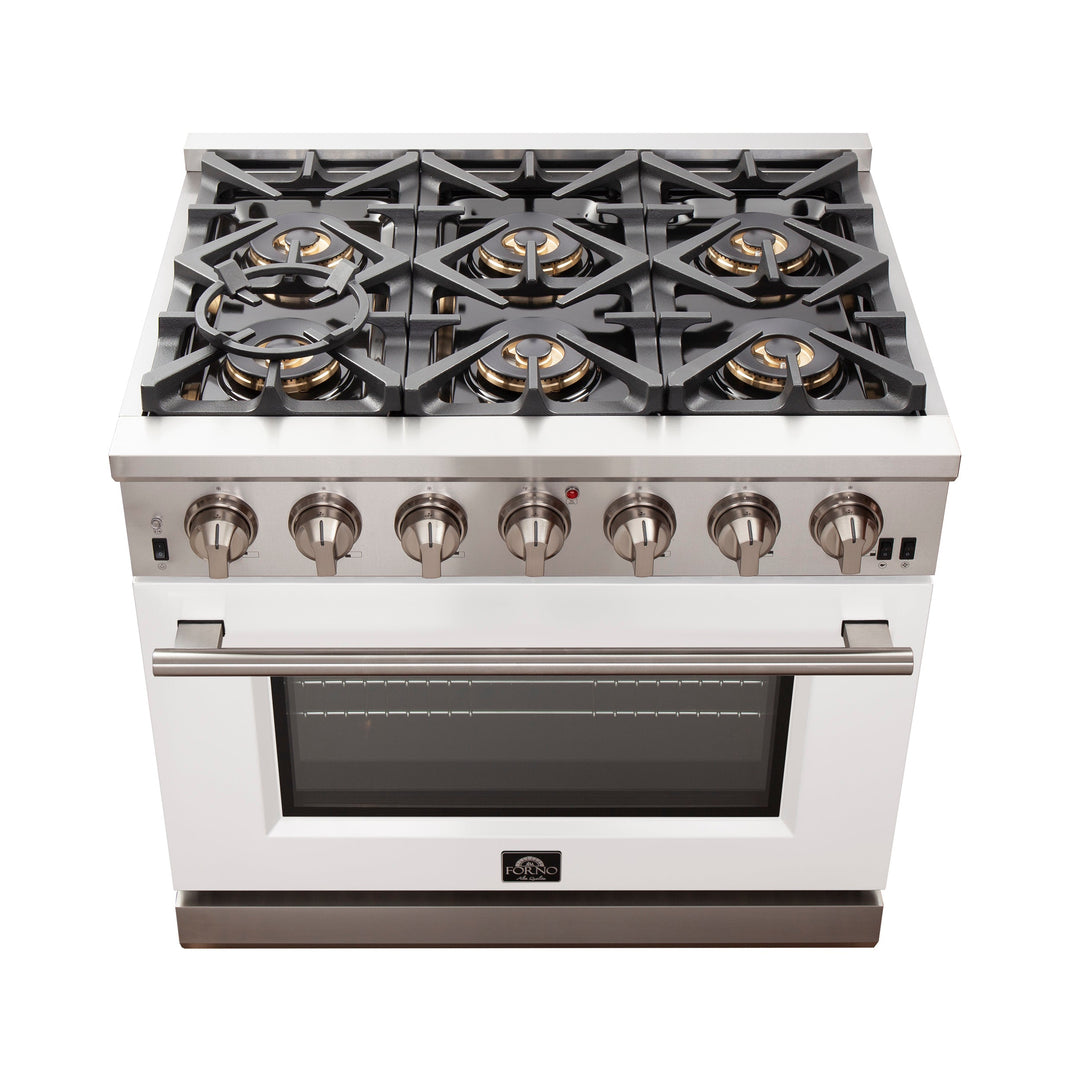 Forno 36 Inch Pro Series Capriasca Gas Burner / Gas Oven in Stainless Steel 6 Italian Burners (FFSGS6260-36)