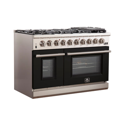 Forno 48 Inch Pro Series Capriasca Gas Burner / Gas Oven in Stainless Steel 8 Italian Burners (FFSGS6260-48)
