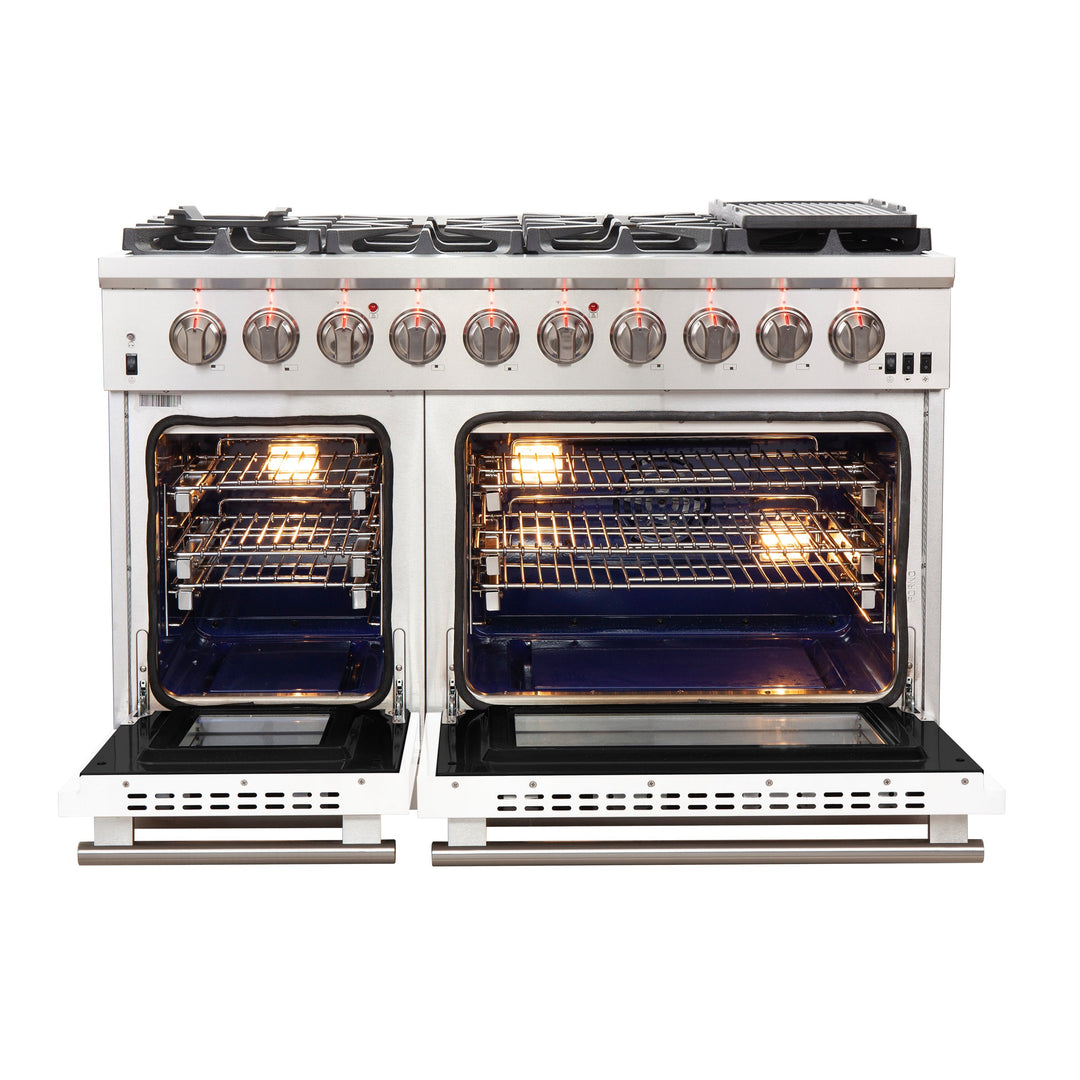 Forno 48 Inch Pro Series Capriasca Gas Burner / Gas Oven in Stainless Steel 8 Italian Burners (FFSGS6260-48)