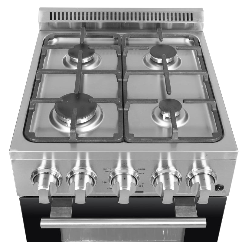 Forno 20 Inch Lamazze Gas Range with 4 Burners and 21,200 BTUs in Stainless Steel (FFSGS6265-20)