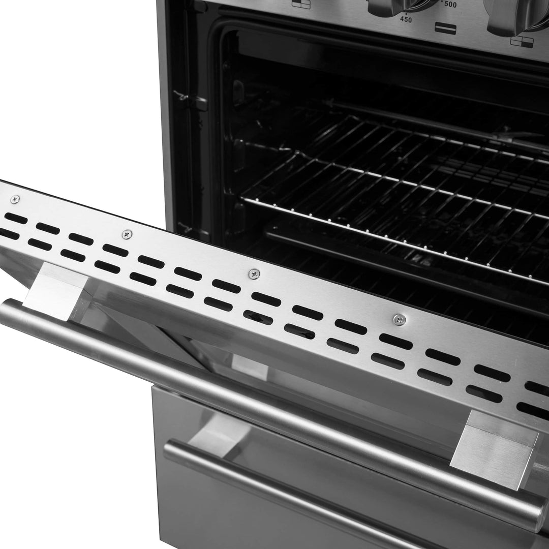 Forno 24 Inch Gas Range with 4 Burners and 38,000 BTUs in Stainless Steel (FFSGS6272-24)