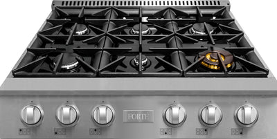 Forte 36" Rangetop with 6 Sealed Burners in Stainless Steel (FGRT366)