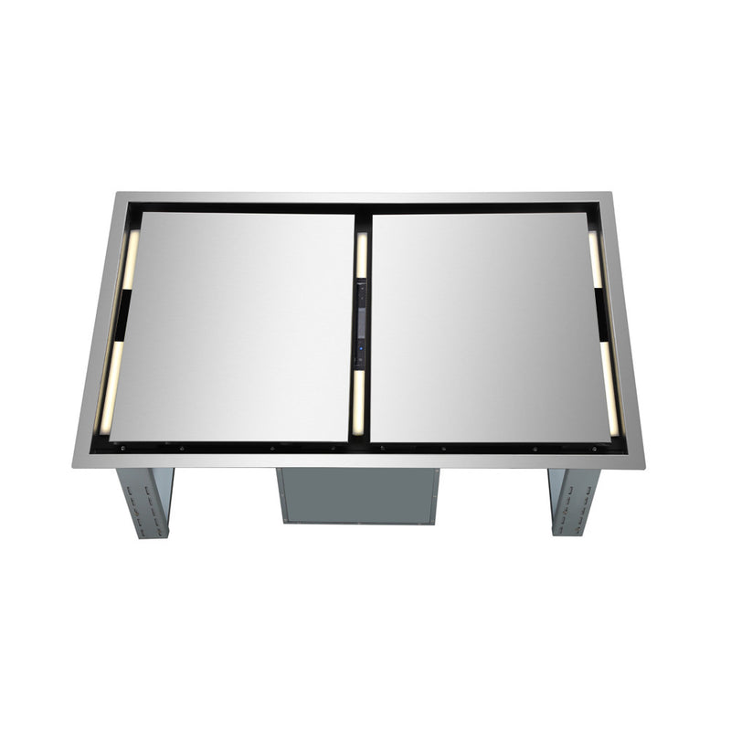 Forno 44 Inch Ceiling Range Hood in Stainless Steel with 1200 CFM Motor (FRHRE5312-44)