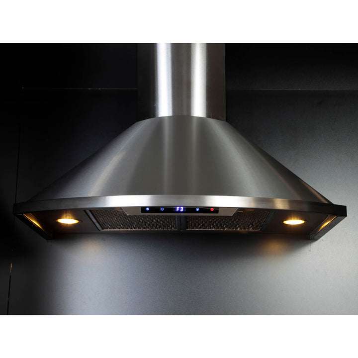 Forno 30 Inch Campobasso Wall Mount Range Hood in Stainless Steel with 450 CFM Motor (FRHWM5010-30)