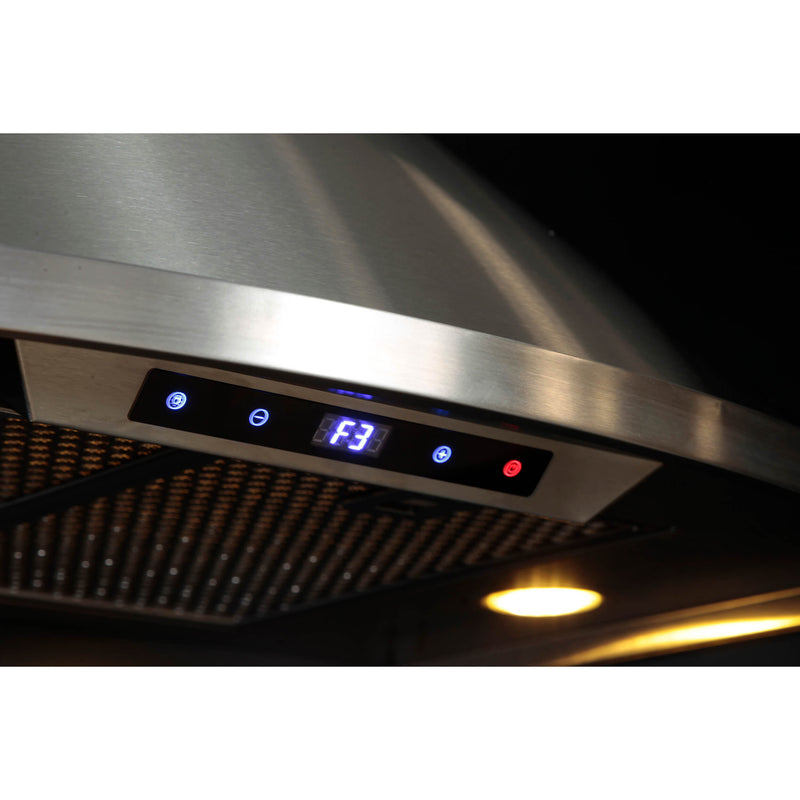 Forno 30 Inch Campobasso Wall Mount Range Hood in Stainless Steel with 450 CFM Motor (FRHWM5010-30)