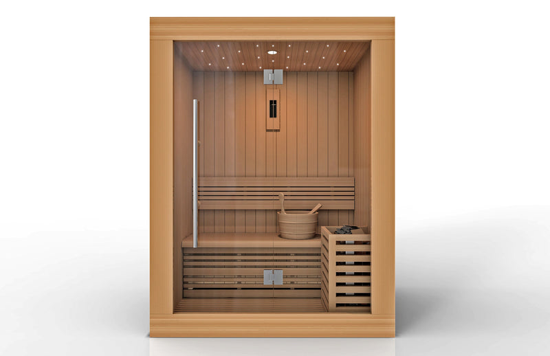 Golden Designs Sundsvall Edition 2 Person Traditional Steam Sauna - Canadian Red Cedar GDI-7289-01