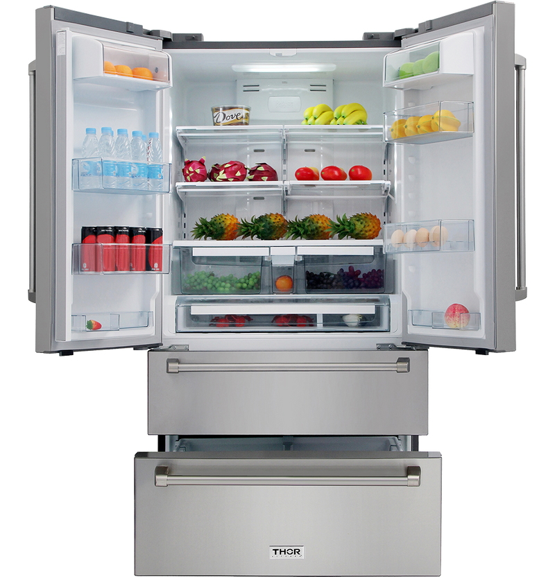 Thor Kitchen Appliance Package - 30 Inch Natural Gas Range, Range Hood, Refrigerator, Dishwasher, AP-LRG3001U-3