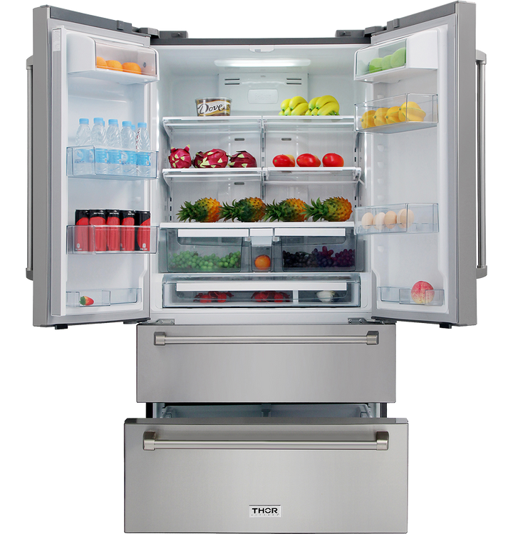 Thor Kitchen Appliance Package - 36 Inch Gas Range, Refrigerator, Dishwasher, AP-LRG3601U-2