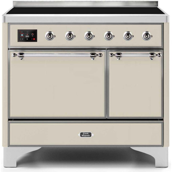 ILVE 40" Majestic II Series Freestanding Electric Double Oven Range with 6 Elements, Solid Door, Convection Oven, TFT Oven Control Display and Child Lock - UMDI10Q