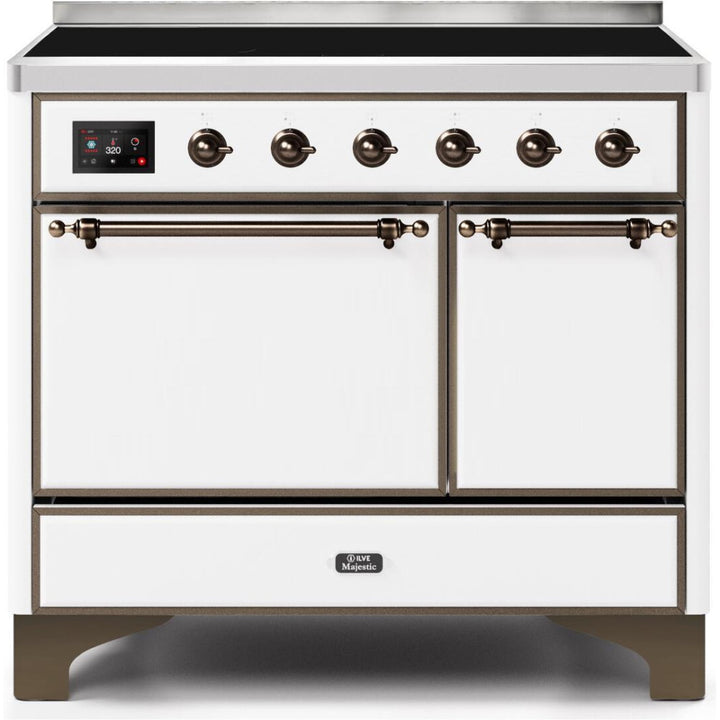 ILVE 40" Majestic II Series Freestanding Electric Double Oven Range with 6 Elements, Solid Door, Convection Oven, TFT Oven Control Display and Child Lock - UMDI10Q