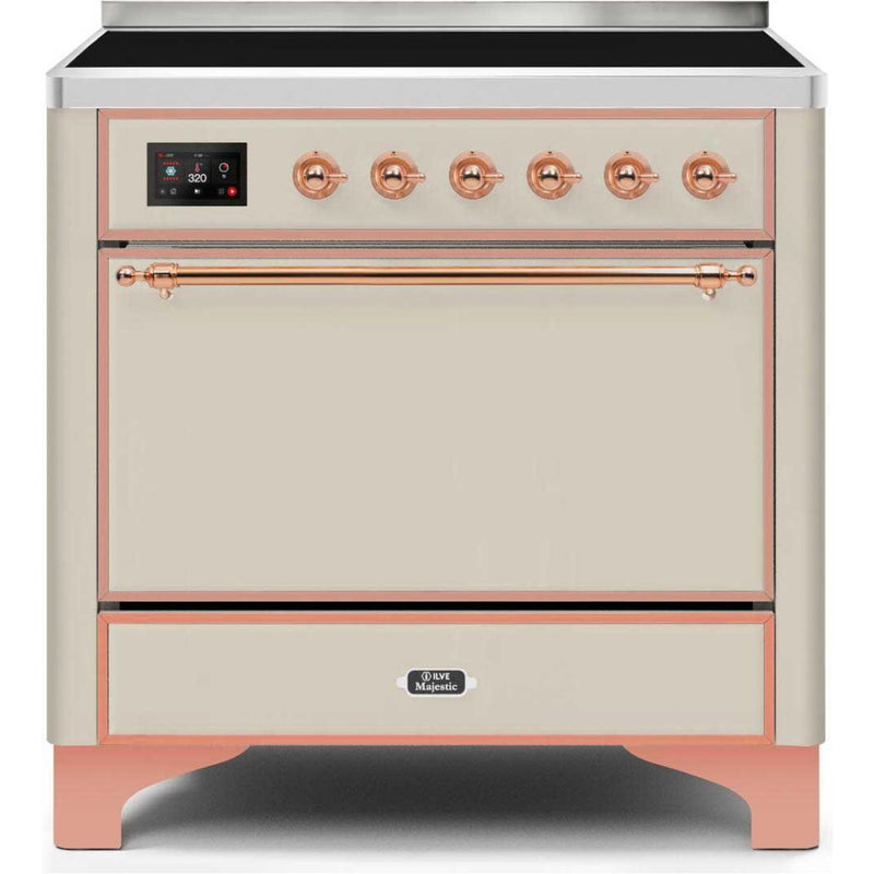 ILVE 36" Majestic II Series Freestanding Electric Single Oven Range with 5 Elements,  Solid Door, Convection Oven, TFT Oven Control Display and Child Lock - UMI09Q