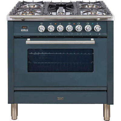 ILVE 36" Professional Plus Series Freestanding Single Oven Gas Range with 5 Sealed Burners and Griddle - UPW90FDV