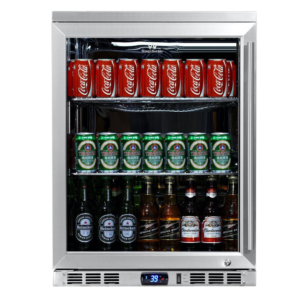 KingsBottle KBU55M 24 Inch Under Counter Beer Cooler Drinks Stainless Steel