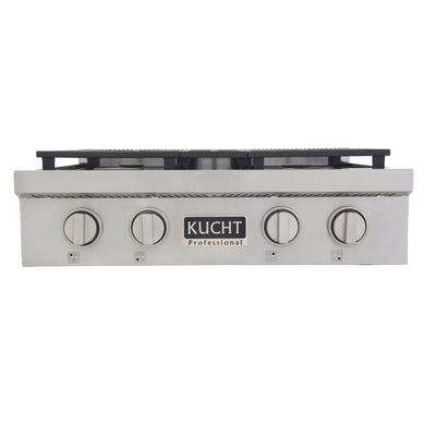 Kucht Professional Series 30 in. Sealed Burner Rangetop with Color Knobs, KFX309T / KFX309T/LP