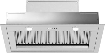 Forte Liberta Series 34" Insert Convertible Hood with 600 CFM Baffle Filters LED Lighting in Stainless Steel (LIBERTA34)