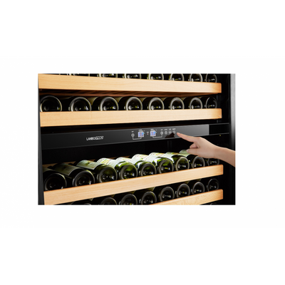 LanboPro LP328D  Black Dual Zone Wine Cooler French Doors - 287 Bottle Capacity