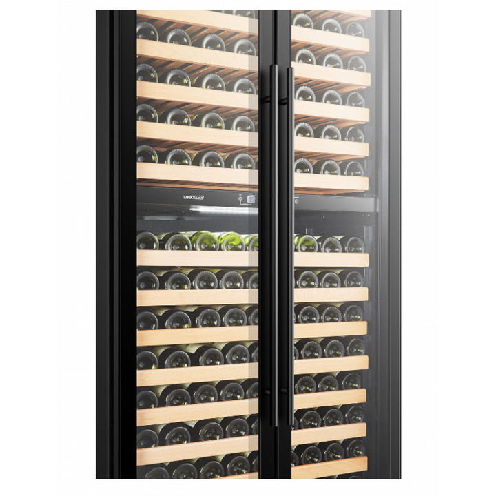 LanboPro LP328D  Black Dual Zone Wine Cooler French Doors - 287 Bottle Capacity