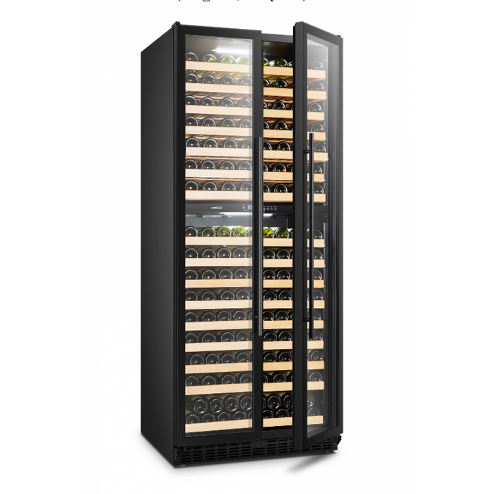 LanboPro LP328D  Black Dual Zone Wine Cooler French Doors - 287 Bottle Capacity