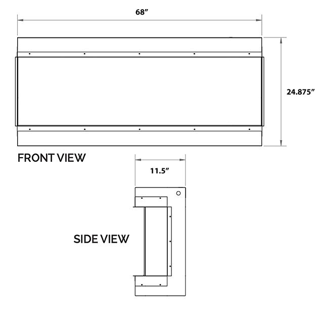 Modern Flames 68-in Landscape Pro MultiView Built-In Electric Fireplace