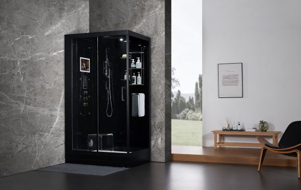 Maya Bath Black Platinum Lucca Steam Shower - Left (207)