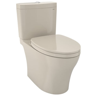 TOTO Aquia IV 1G  Elongated Bowl with SoftClose Seat, Dual-Flush Two-Piece Toilet 1.0 & 0.8 GPF, Washlet+ Compatible - MS446124CUMG