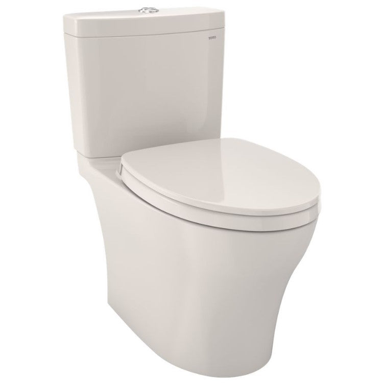 TOTO Aquia IV 1G  Elongated Bowl with SoftClose Seat, Dual-Flush Two-Piece Toilet 1.0 & 0.8 GPF, Washlet+ Compatible - MS446124CUMG