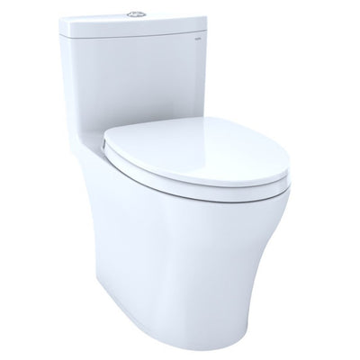 TOTO Aquia IV Elongated Bowl with SoftClose Seat, Dual-Flush One-Piece Toilet, 1.28 & 0.8 GPF, Washlet+ Compatible -MS646124CEMFG